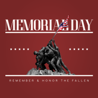 Solemn Memorial Day Linkedin Post Design