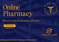 Online Pharmacy Postcard Design