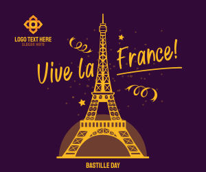 Eiffel Tower Bastille Greeting  Facebook post