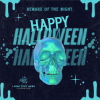 Grunge Futuristic Halloween Instagram Post Preview