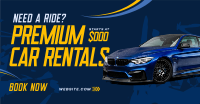 Premium Car Rentals Facebook Ad Design