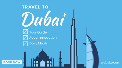 Dubai Travel Package Facebook event cover Image Preview