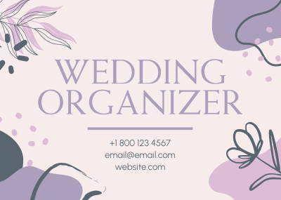 Abstract Wedding Organizer Postcard Image Preview