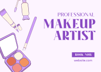 Makeup Artist for Hire Postcard Design