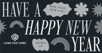 Quirky New Year Greeting Facebook Ad Image Preview