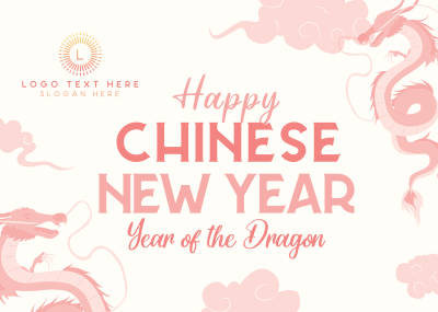 Chinese New Year Dragon Postcard Image Preview