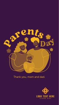 Happy Mommy & Daddy Day YouTube Short Design
