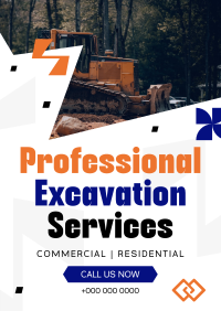 Professional Excavation Services Flyer Design