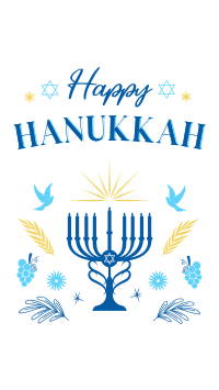 Hanukkah Menorah Instagram story Image Preview