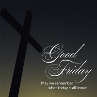 Good Friday Crucifix Greeting Linkedin Post Image Preview