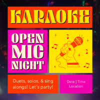 Karaoke Open Mic Instagram post Image Preview
