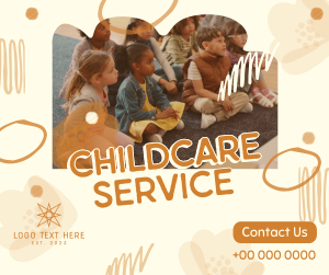 Abstract Shapes Childcare Service Facebook post Image Preview