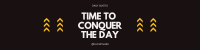 Conquer the Day LinkedIn Banner Image Preview