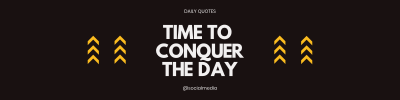 Conquer the Day LinkedIn banner Image Preview