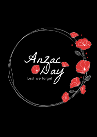 Anzac Day Wreath Poster Design