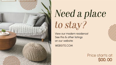 Cozy Place to Stay Facebook event cover Image Preview