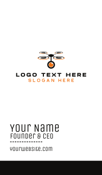 Camera Lens Drone Business Card Design