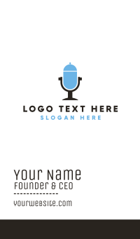 Food Radio Microphone Business Card Design