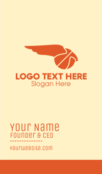 Basketball Wing  Business Card Design