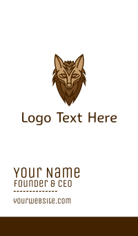 Brown Hyena Business Card Design