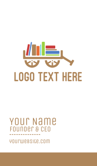 Book Cart Business Card Design