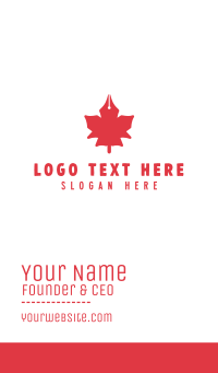 Canadian Writer Business Card Design