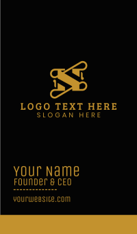 Gold Luxury S Business Card Design