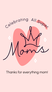 Super Moms Greeting TikTok Video Design