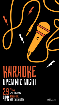 Karaoke Open Mic Facebook Story Design