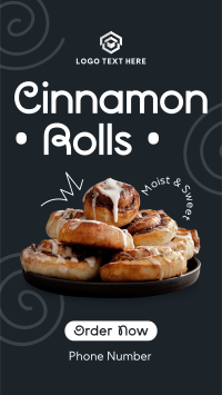 Quirky Cinnamon Rolls Instagram Story Design