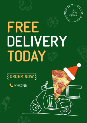 Holiday Pizza Delivery Flyer Image Preview