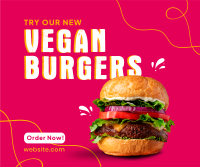 Vegan Burger Buns  Facebook Post Design
