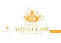 Outdoor Yoga Class Postcard Image Preview