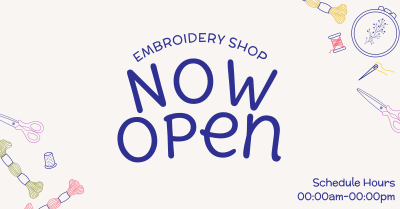Cute Embroidery Shop Facebook ad Image Preview