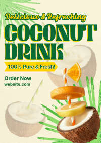 Refreshing Coconut Drink Flyer Image Preview