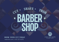 Barber Service Postcard Design