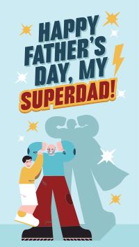 Superhero Father's Day Instagram reel Image Preview