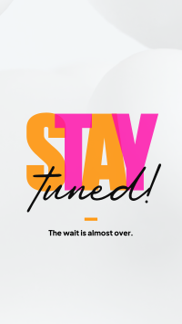 Simplistic Stay Tuned YouTube short Image Preview
