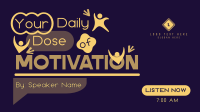 Daily Motivational Podcast Facebook Event Cover Design