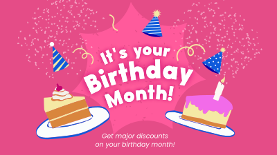 It's your Birthday Month Facebook event cover Image Preview