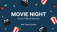 Fun Movie Night Facebook Event Cover Design