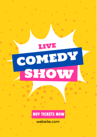 Live Comedy Show Poster Design