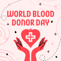 Handy Blood Donation Instagram Post Design