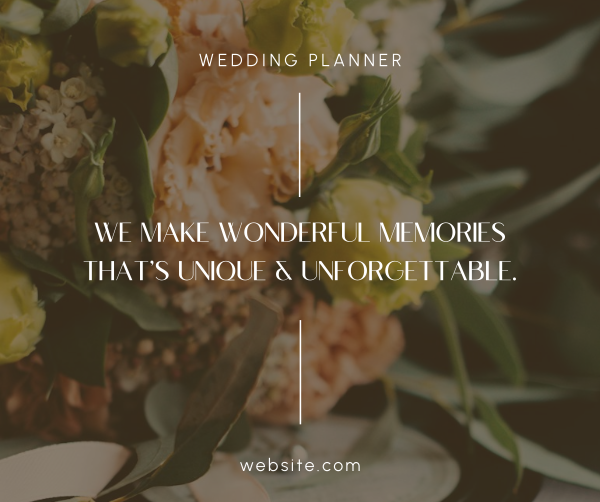 Wedding Planner Bouquet Facebook Post Design Image Preview