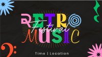 Vibing to Retro Music Facebook Event Cover Design