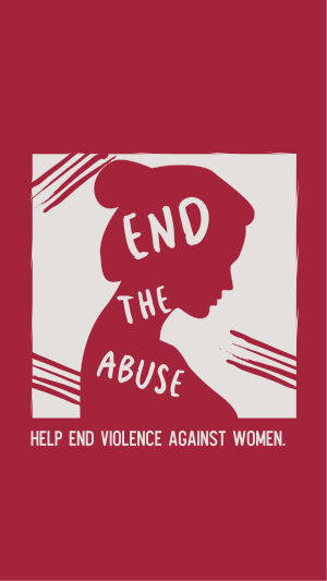 End the Abuse Woman Silhouette Facebook story Image Preview