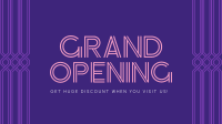 Minimalist Art Deco Grand Opening Facebook Event Cover Image Preview