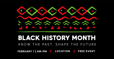 Black History Month Pattern Facebook ad Image Preview