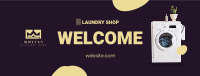 Laundry Shop Opening Facebook Cover Design