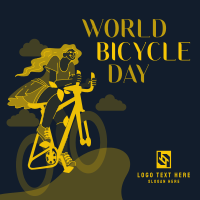 Lets Ride this World Bicycle Day Linkedin Post Image Preview